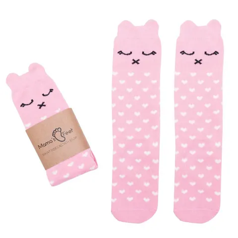 Podkolanówki Kotki - Lilka Różowa Kotka / Mama's Feet