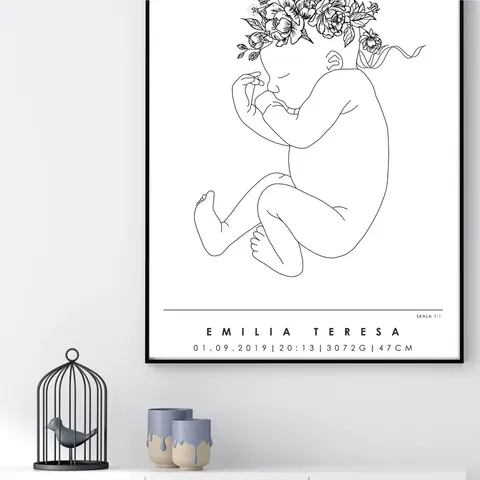 Metryczka #13 / Minimal Line - Klaudia Mączka-Rzewuska