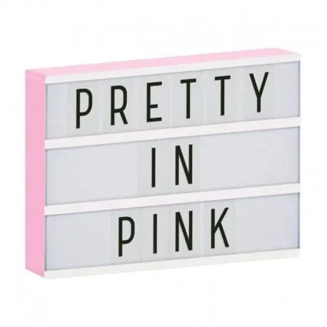 Lampa Lightbox LED A4 Pink / A Little Lovely Company