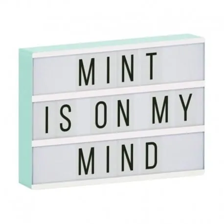 Lampa Lightbox LED A4 Mint / A Little Lovely Company