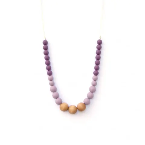 Naszyjnik Gryzak silikonowy Statement Plum Mauve / Loulou Lollipop