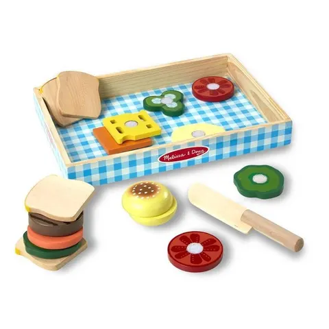 Melissa and Doug, Drewniany zestaw do robienia kanapek i burgerów
