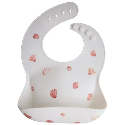 Mushie śliniak silikonowy Sea Shells Ivory