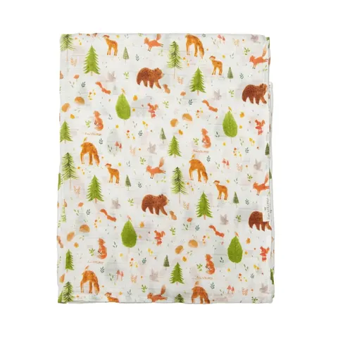 Otulacz muślina bambusowa - Forest Friends / Loulou Lollipop