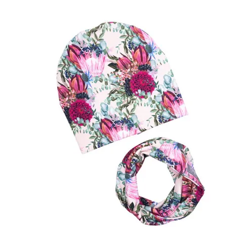 Czapka z kominem wiosenno-jesienna DALIA 0-3m / UL&KA