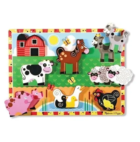Melissa and Doug, Drewniane Puzzle Farma