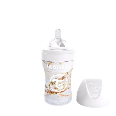 Butelka ze stali nierdzewnej Marble White 260ml / Twistshake