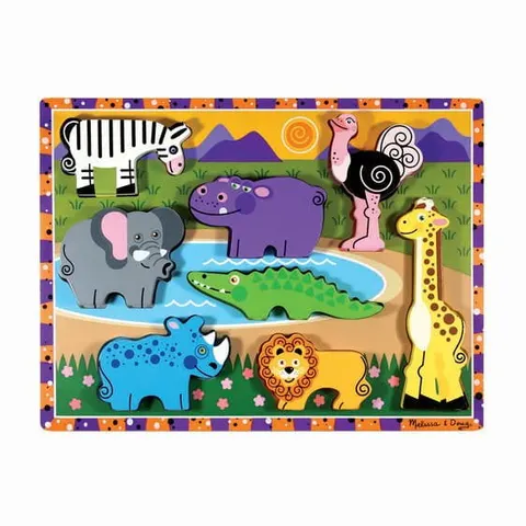Melissa and Doug, Układanka drewniana – Zwierzaki Safari