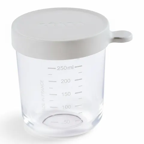Pojemnik słoiczek szklany z hermetycznym zamknięciem 250 ml light mist / Beaba