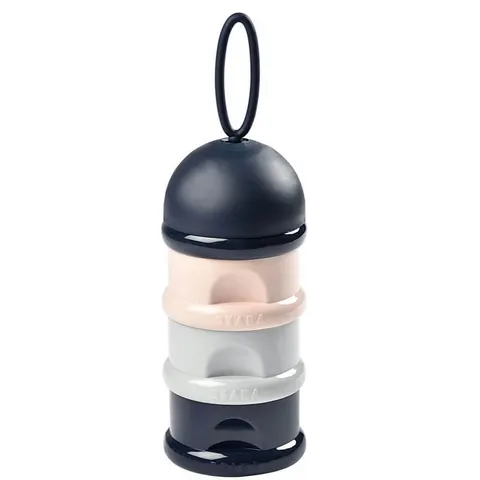 Pojemniki na mleko w proszku dark blue + gray + pink / Beaba