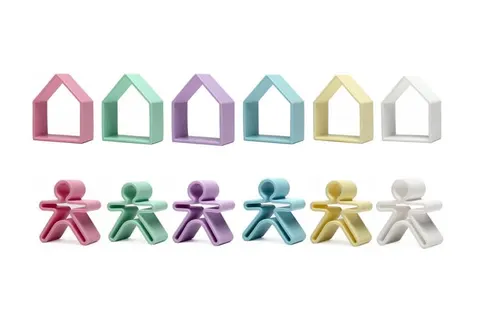 Zabawka kreatywna 6 x Kid + 6 x House PASTEL / DENA