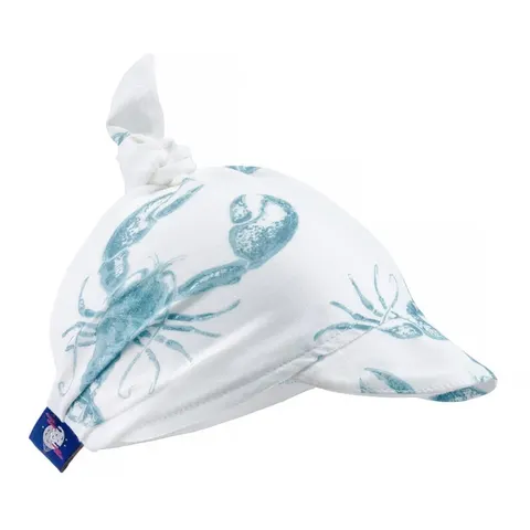 Bambusowa chusteczka z daszkiem roz. S - Lobster Blue / Kidspace