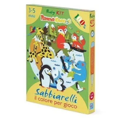 Sabbiarelli - Magiczny Piasek do Kolorowania - Mini Kit - Świat Zwierząt