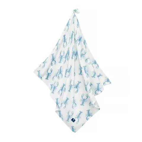Otulacz bambusowy 120×120 – Chusta Lobster Blue / Kidspace