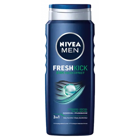 NIVEA MEN Żel pod prysznic 3w1 FRESH KICK, 500 ml