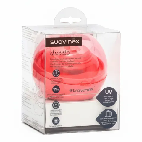 Sterylizator UV Duccio do smoczków - różowy / Suavinex