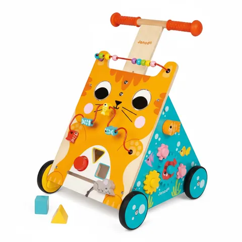 Wielofunkcyjny pchacz edukacyjny Kot / Janod J08005