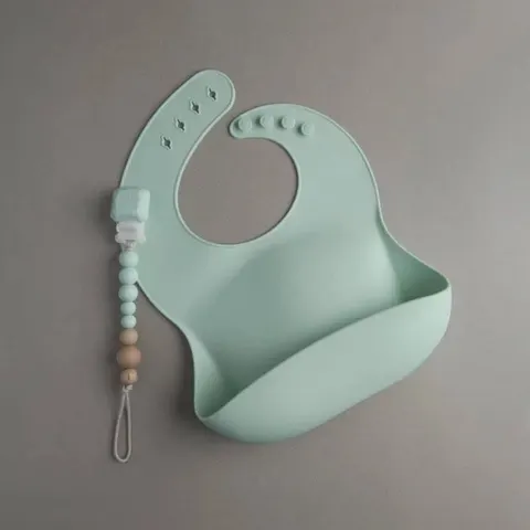 Śliniak silikonowy - Mint / LouLou Lollipop