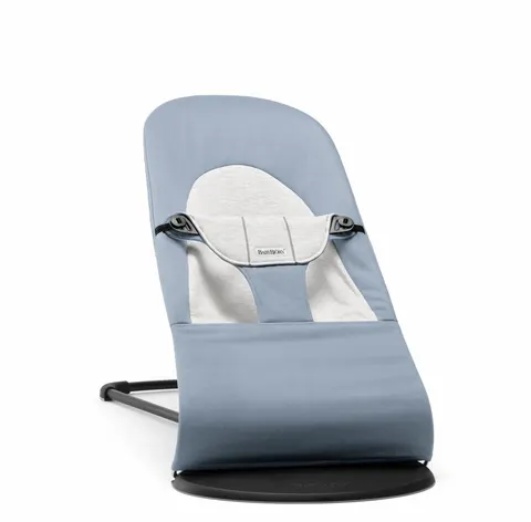 BABYBJORN - leżaczek BALANCE SOFT COTTON-JERSEY ,Blue-grey