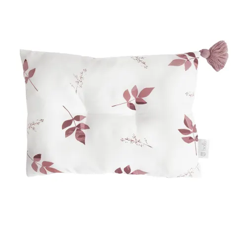 Poduszka bambusowa 25x35 - dirty pink leaves / Bolo
