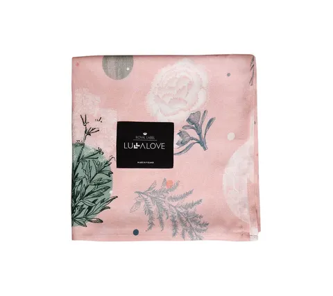Otulacz bambusowy 100x150 cm - Rose garden / Lullalove