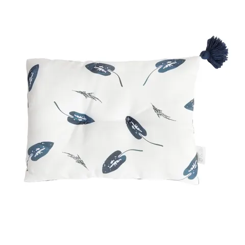 Poduszka bambusowa 25x35 - denim leaves / Bolo