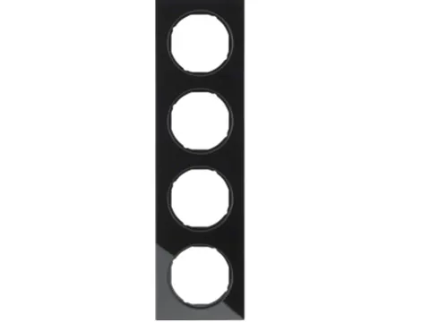 R.3 Ramka 4-krotna, szkło, czarny; 10142216, BERKER by HAGER