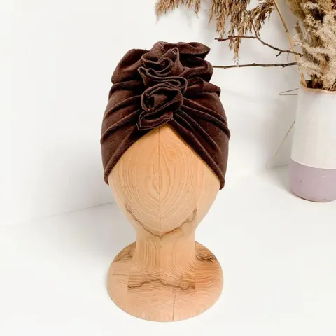 Turban Velvet Dark Chocolate / Looks by Luks