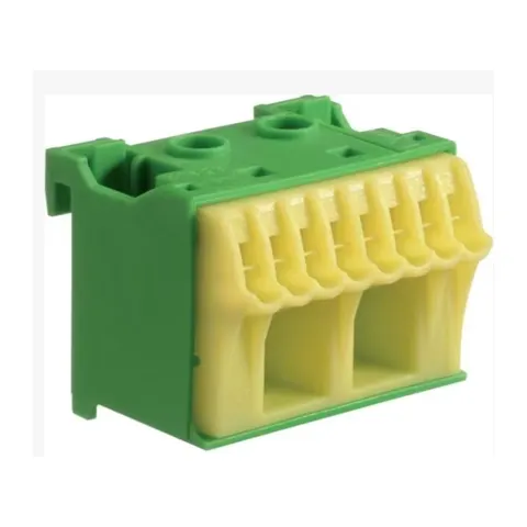 Blok samozacisków 63A QuickConnect ochronny zielony 2x16+8x4mm2, szerokość 45mm; KN10E HAGER