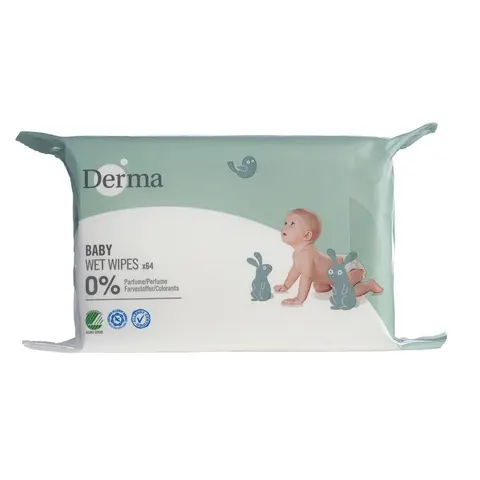Chusteczki nawilżane 64 szt. / Derma Eco Baby