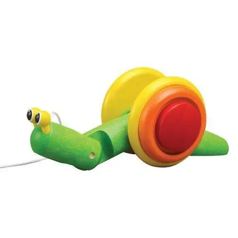 Drewniany ślimak do ciągnięcia / Plan Toys