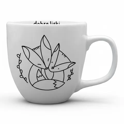 Porcelanowy kubek DOBRE LISKI 300ml / FOR.REST