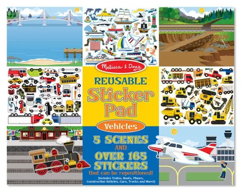 Naklejki wielorazowe - Pojazdy 3+ / Melissa and Doug