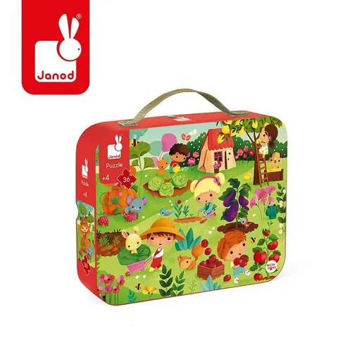 Puzzle w walizce Ogród 36 elementów 4+ / Janod J02663