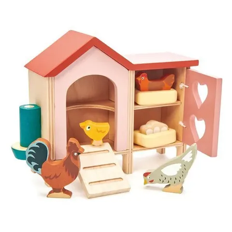 Tender Leaf Toys kurnik z kurami