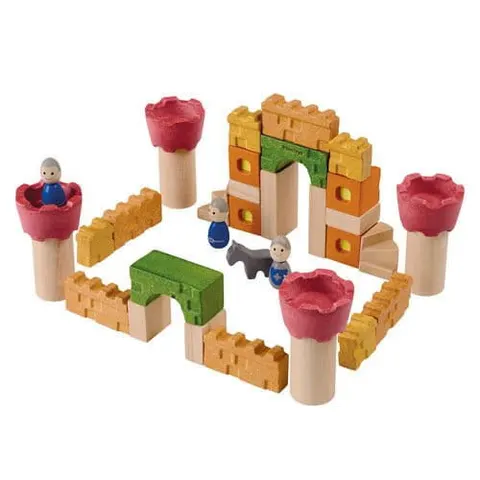 Drewniane klocki Zamek rycerski / Plan Toys