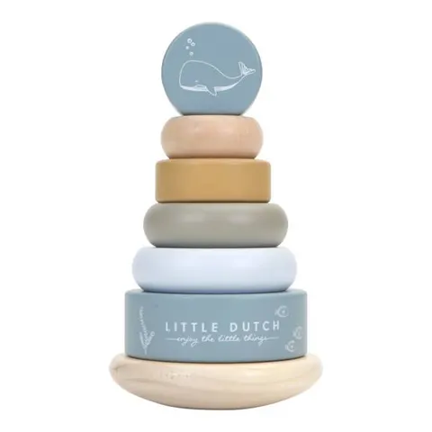 Piramida drewniana Ocean Błękit / Little Dutch LD8013