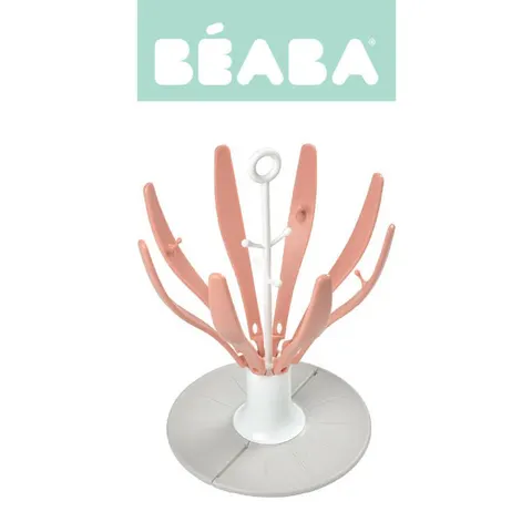 Składana suszarka do butelek i akcesoriów - kwiat pink / Beaba