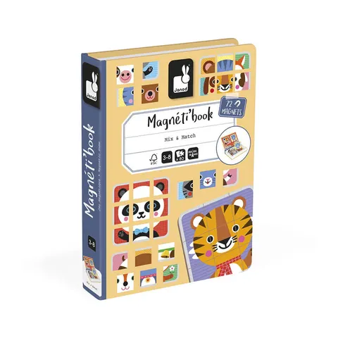 Janod magnetibook układanka magnetyczna Puzzle Zwierzątka