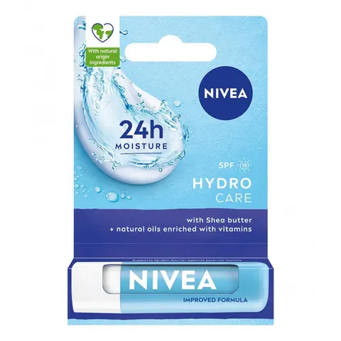 NIVEA Pomadka do ust HYDRO CARE SPF 15, 4,8 g