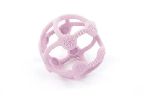 B-Silikonowa piłeczka gryzak - pastel pink / Bo Jungle