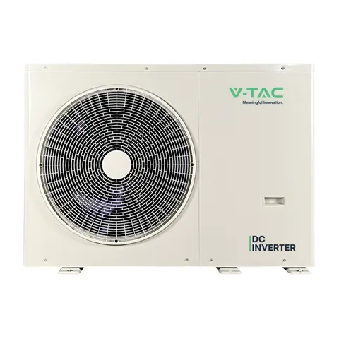Pompa ciepła Monoblok 8kW, 1-faz, R32, grzałka 3kW; VT-M8KW-P1H3-W, V-TAC