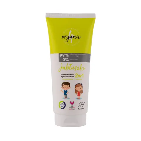Szampon i żel do mycia dla dzieci 2w1 Jabłuszko 3+, 200 ml / 4organic