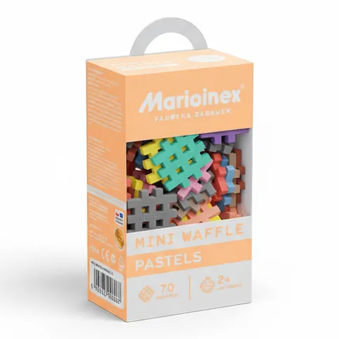Klocki waffle MINI pastel 70 szt. / Marioinex