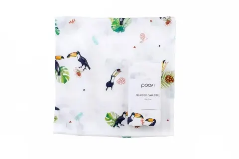 Otulacz bambusowy TUKANY 120x120 / POOFI