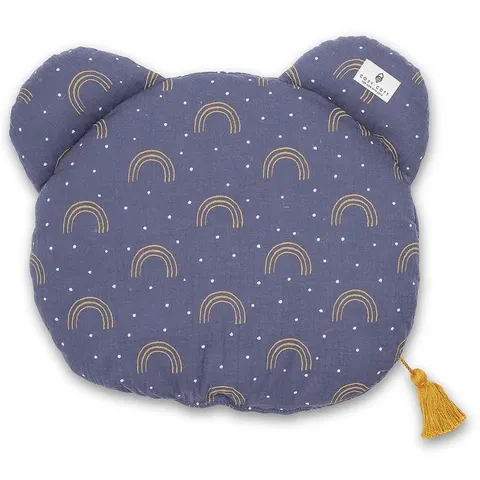 Płaska poduszka muślinowa MIŚ - Rainbow Denim / Cosy Cott