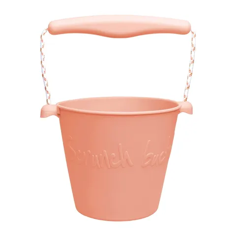 Składane wiaderko do wody i piasku Scrunch Bucket - Koralowy