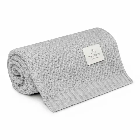 Bambusowy kocyk light grey 80x100 - chain / My Memi