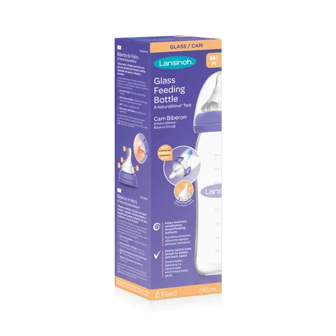 Szklana butelka 240 ml ze smoczkiem Natural Wave® / Lansinoh