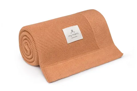 Bambusowy kocyk caramel 80x100 - classic / My Memi
